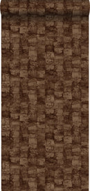 Origin tapet med struktur - glänsande kopparbrunt - Hemmavid.se