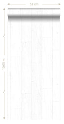 Origin tapet slitna träplankor - vitt och silver - Hemmavid.se