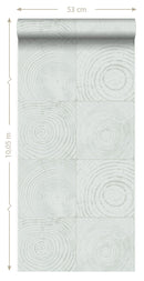 Origin tapet tvärsnitt trädstammar - mintgrönt - Hemmavid.se