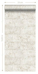 Origin tapet kalksten i halvstensmur - beige - Hemmavid.se