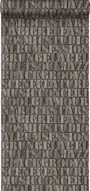 Origin tapet metalltryckta bokstäver - rostbrunt - Hemmavid.se