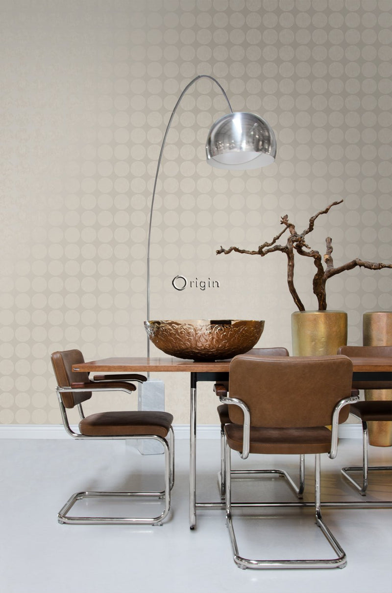 Origin tapet stora slitna rundlar - varm silver - Hemmavid.se