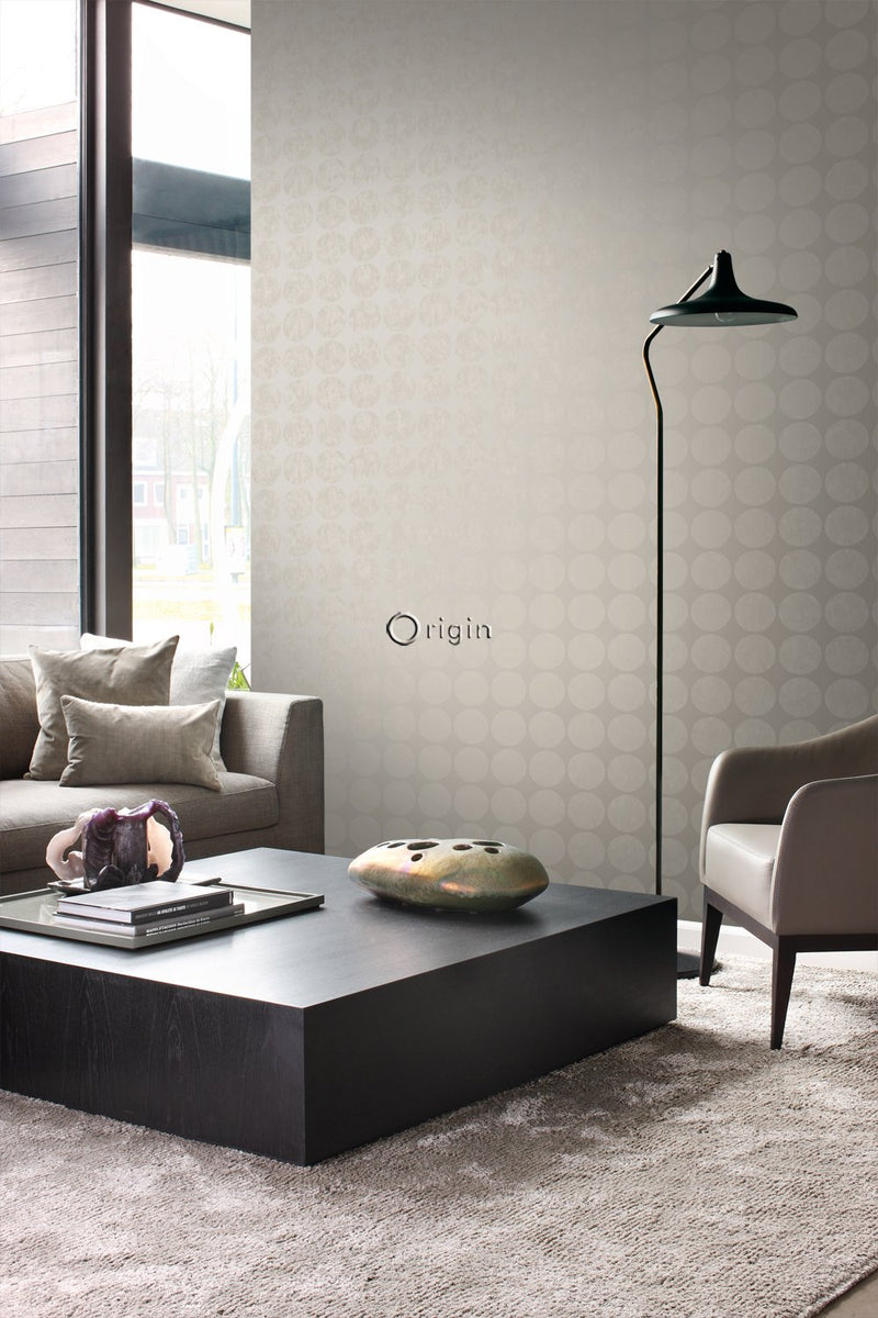 Origin tapet stora slitna rundlar - varm silver - Hemmavid.se