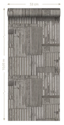 Origin tapet industriell plåt 3D - mörkgrått - Hemmavid.se