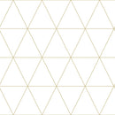 Origin tapet grafiska trianglar - vitt och guld - Hemmavid.se