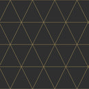 Origin tapet grafiska trianglar - svart och guld - Hemmavid.se