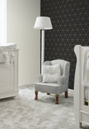 Origin tapet grafiska trianglar - svart och guld - Hemmavid.se