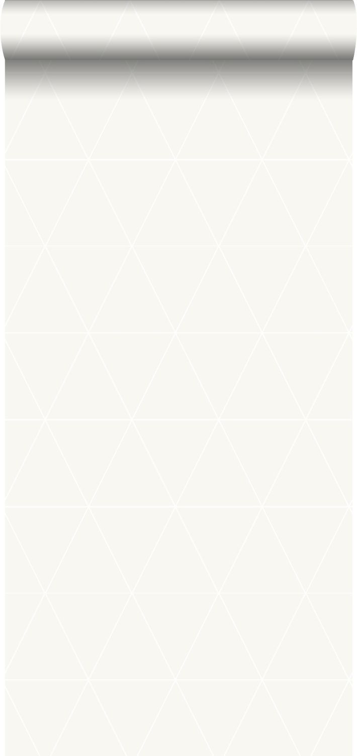 Origin tapet grafiska trianglar - glänsande vitt - Hemmavid.se