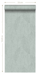 Origin tapet löv -  grågrönt - Hemmavid.se