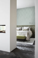 Origin tapet löv -  grågrönt - Hemmavid.se