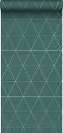 Origin tapet grafiska trianglar - grönt - Hemmavid.se