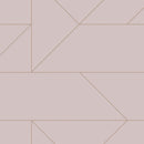 Origin tapet grafiska linjer -  antikrosa och guld - Hemmavid.se