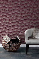 Origin tapet gingkoblad -  rött och guld - Hemmavid.se