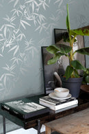 Origin tapet bambublad -  blått - Hemmavid.se