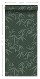 Origin tapet bambublad -  mörkgrönt - Hemmavid.se