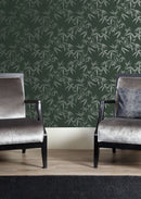 Origin tapet bambublad -  mörkgrönt - Hemmavid.se