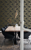 Origin tapet bambublad -  svart och guld - Hemmavid.se