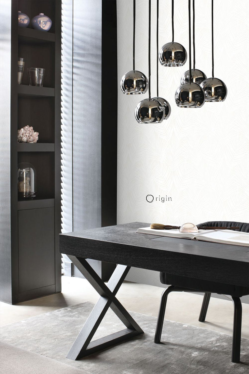 Origin tapet palmblad -  vitt - Hemmavid.se