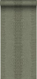 Origin tapet krokodilhud - gråaktigt olivgrönt - Hemmavid.se