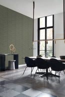 Origin tapet kakelmotiv med ormskinn - grå & oliv - Hemmavid.se