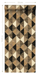 Origin tapet XXL grässtrån - mörkbrunt och beige - Hemmavid.se