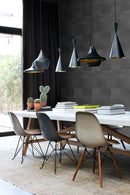 Origin tapet XXL kakelmotiv med läder look- mgrått - Hemmavid.se