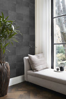 Origin tapet XXL kakelmotiv med läder look- mgrått - Hemmavid.se