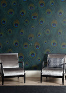 Origin fototapet påfågelfjädrar - havsgrönt - Hemmavid.se