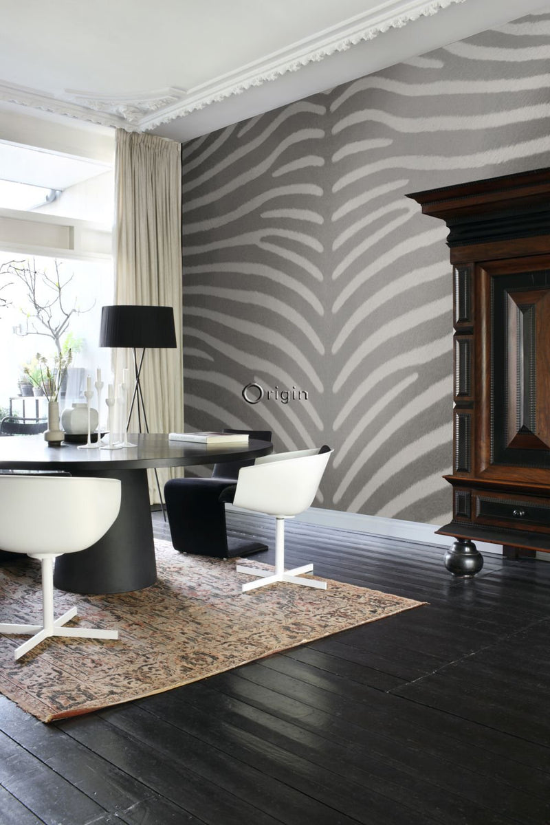 Origin fototapet zebra mönster - grått - Hemmavid.se