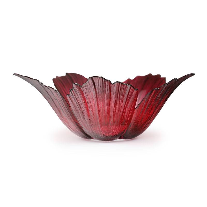 Fleur Skål rödrosa, - stor