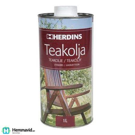 En bild på Herdins Teakolja utomhus på Hemmavid.se